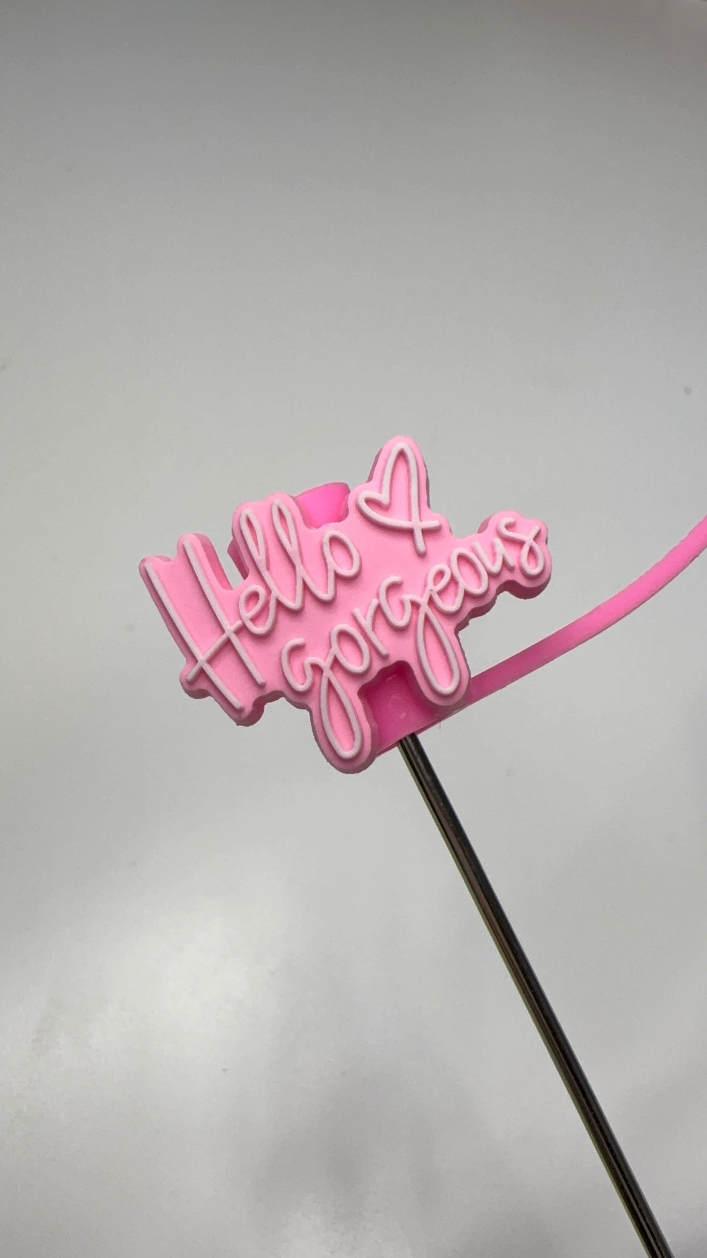 Hello Gorgeous Straw Topper