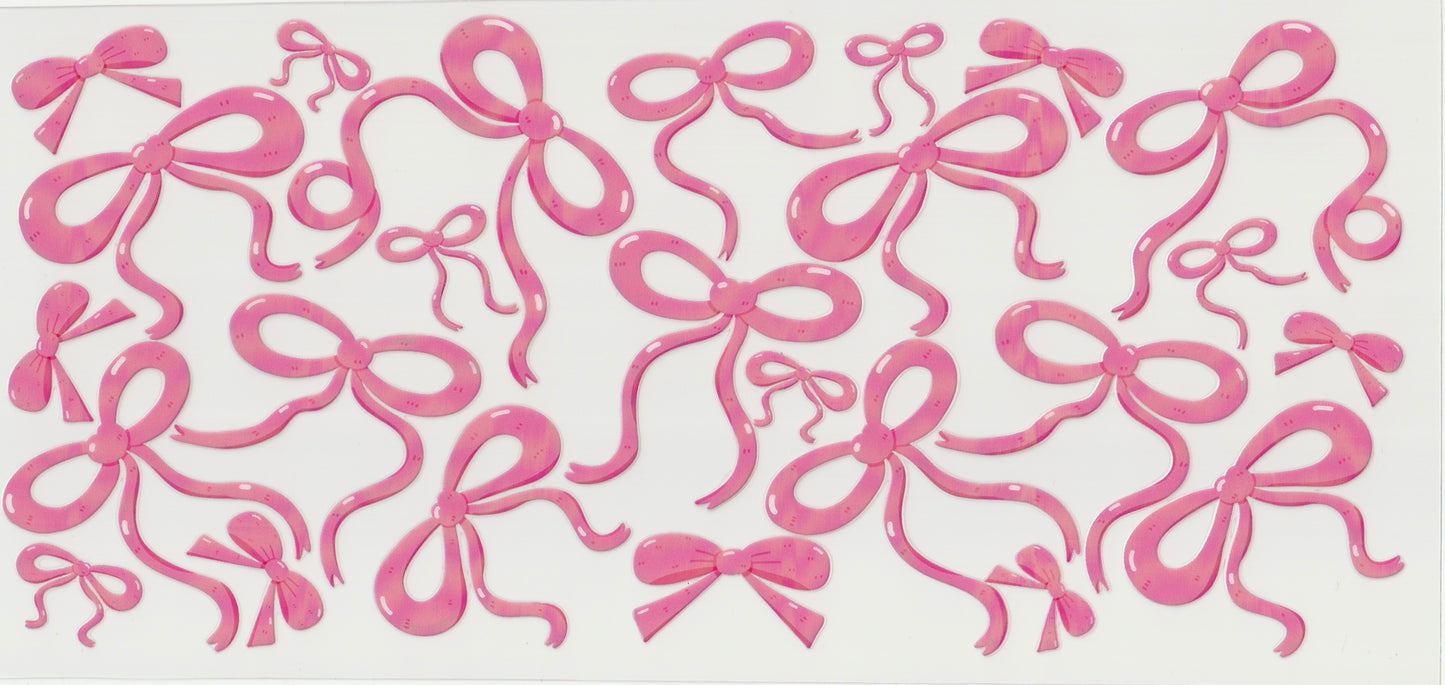 Pink Bows UV DTF Cup Wrap