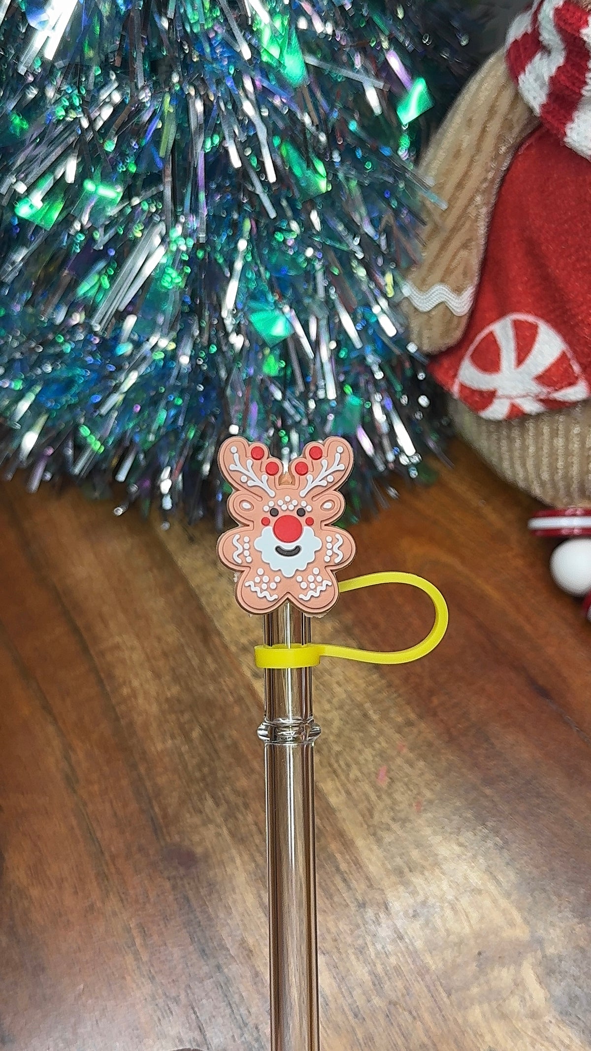 Gingerbread Reindeer Straw Topper