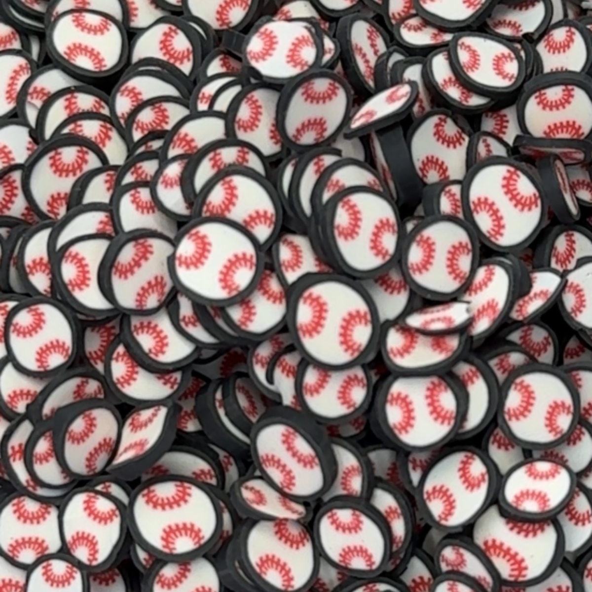 Baseball Polymer Clay 5mm