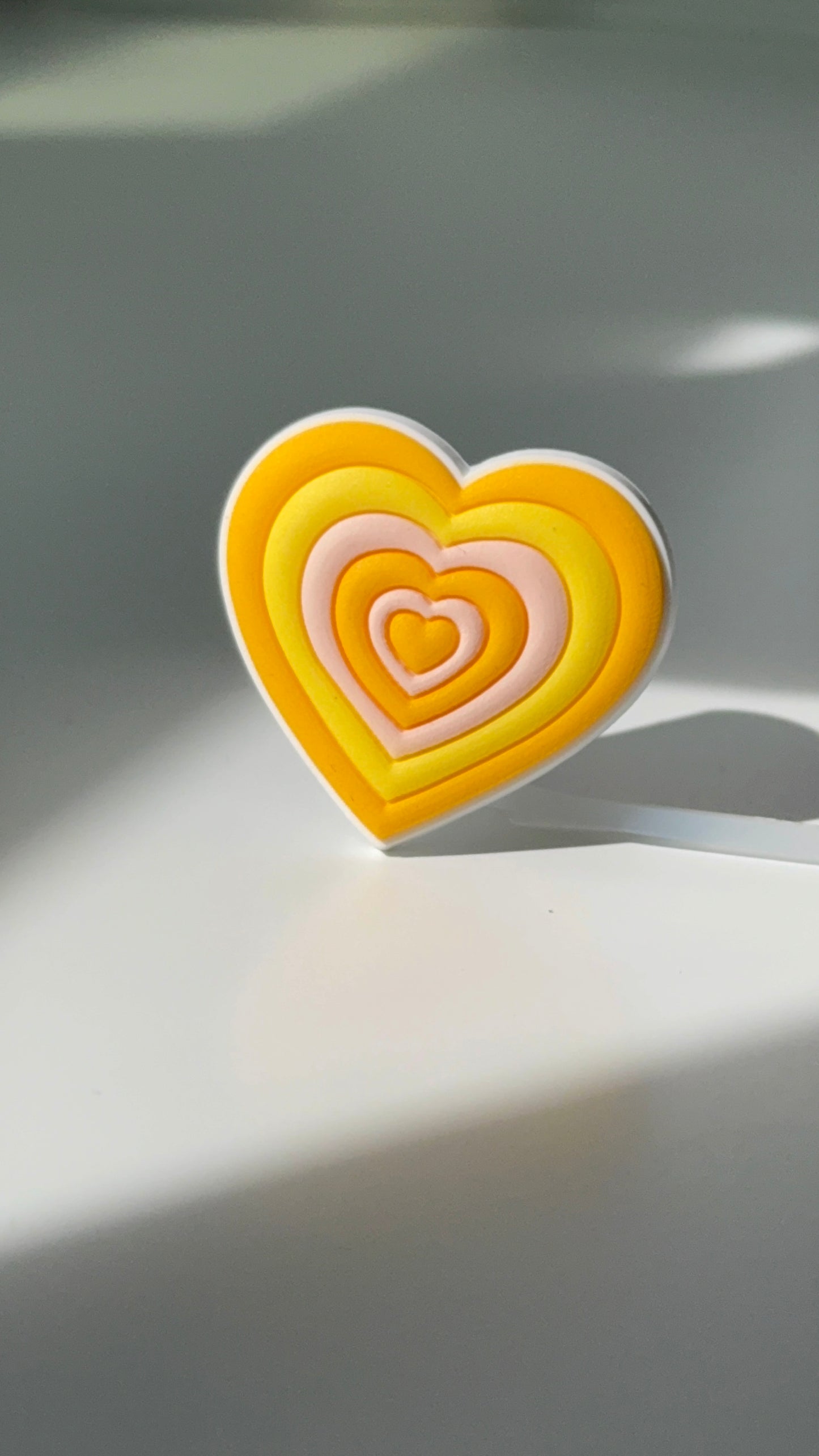Yellow heart Straw Topper