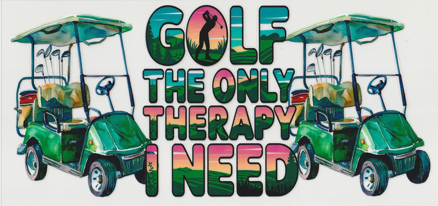 Golfing UV DTF Cup Wrap | 16oz Cup Decal