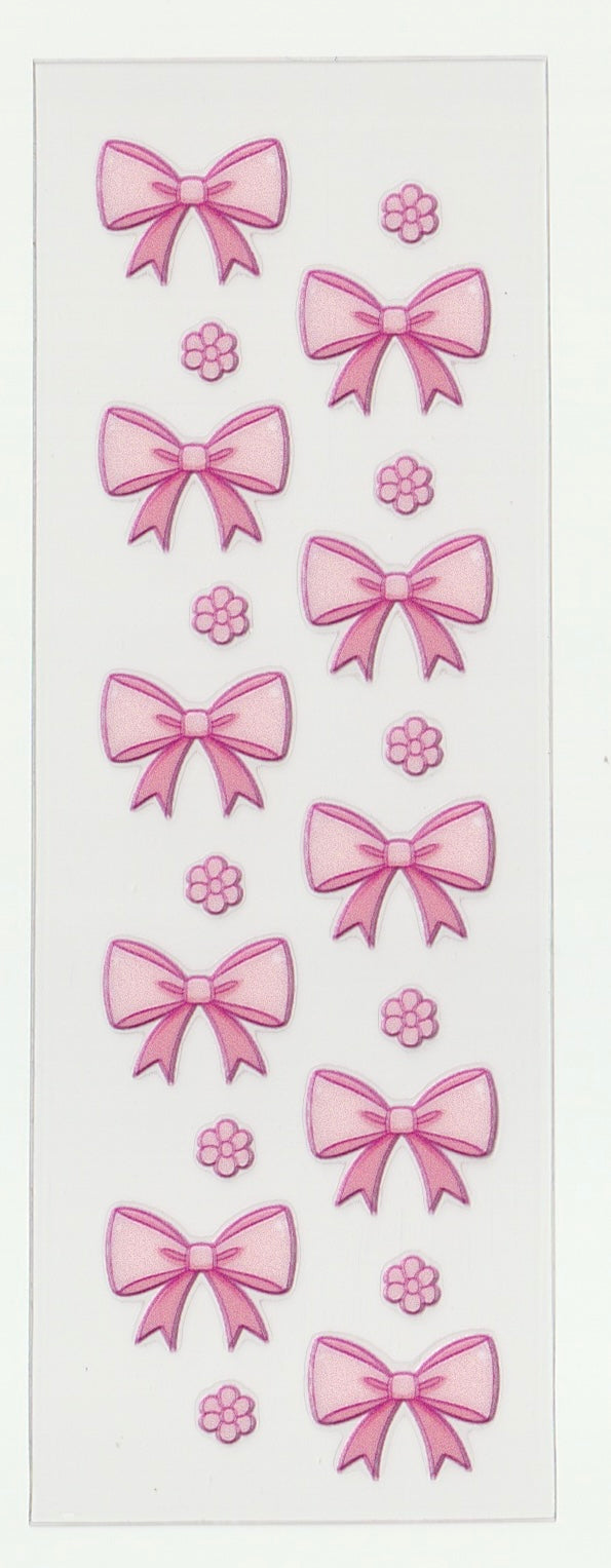 Pink bows w flowers pen wrap