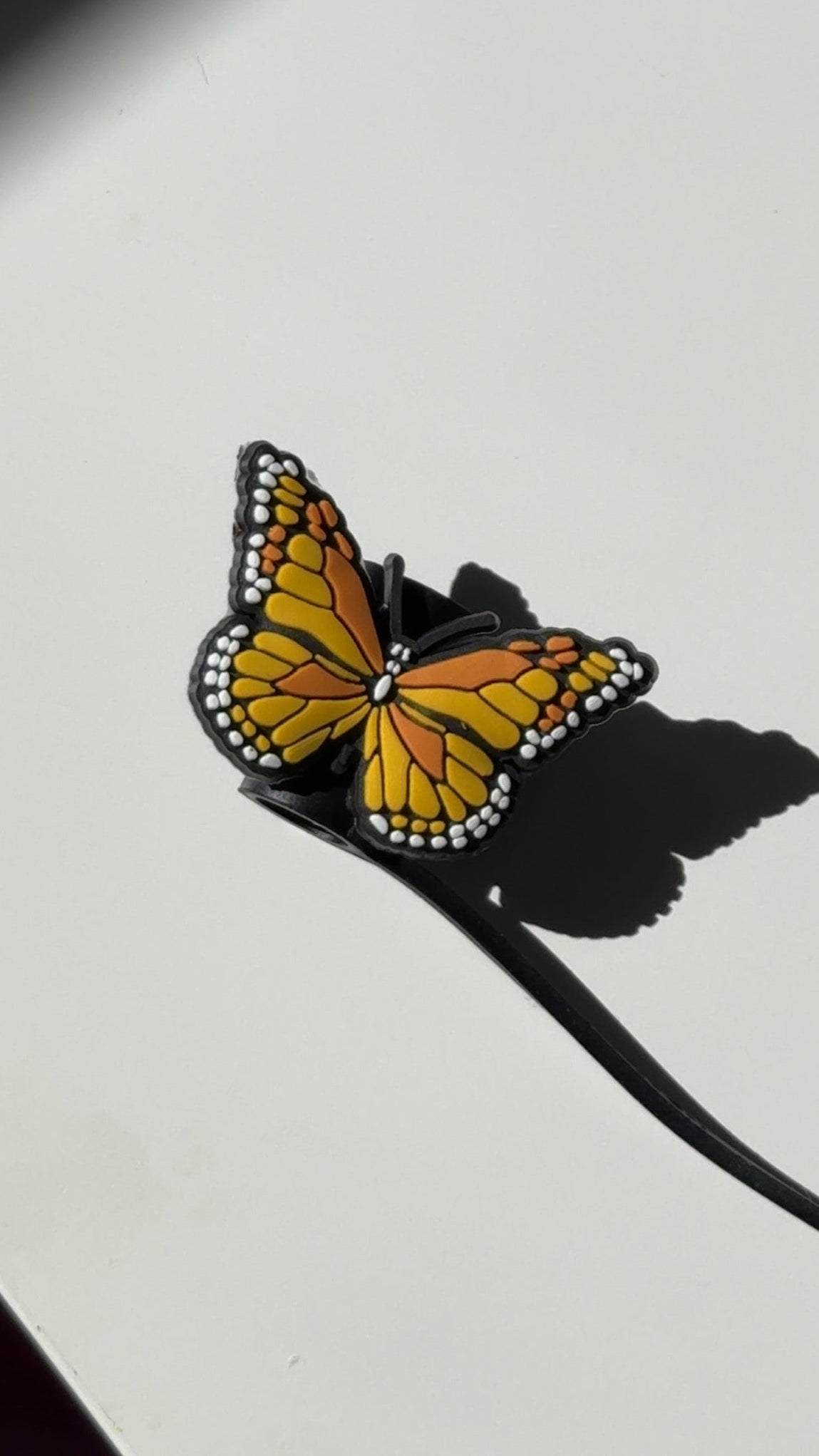 Yellow Butterfly Straw Topper