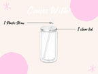 Pink Pumpkin SnowGlobe Tumbler filled with Acrylic Diamonds – 16oz