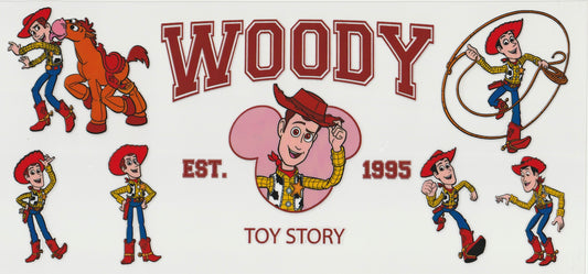 Woody UV DTF Cup Wrap | 16oz Cup Decal