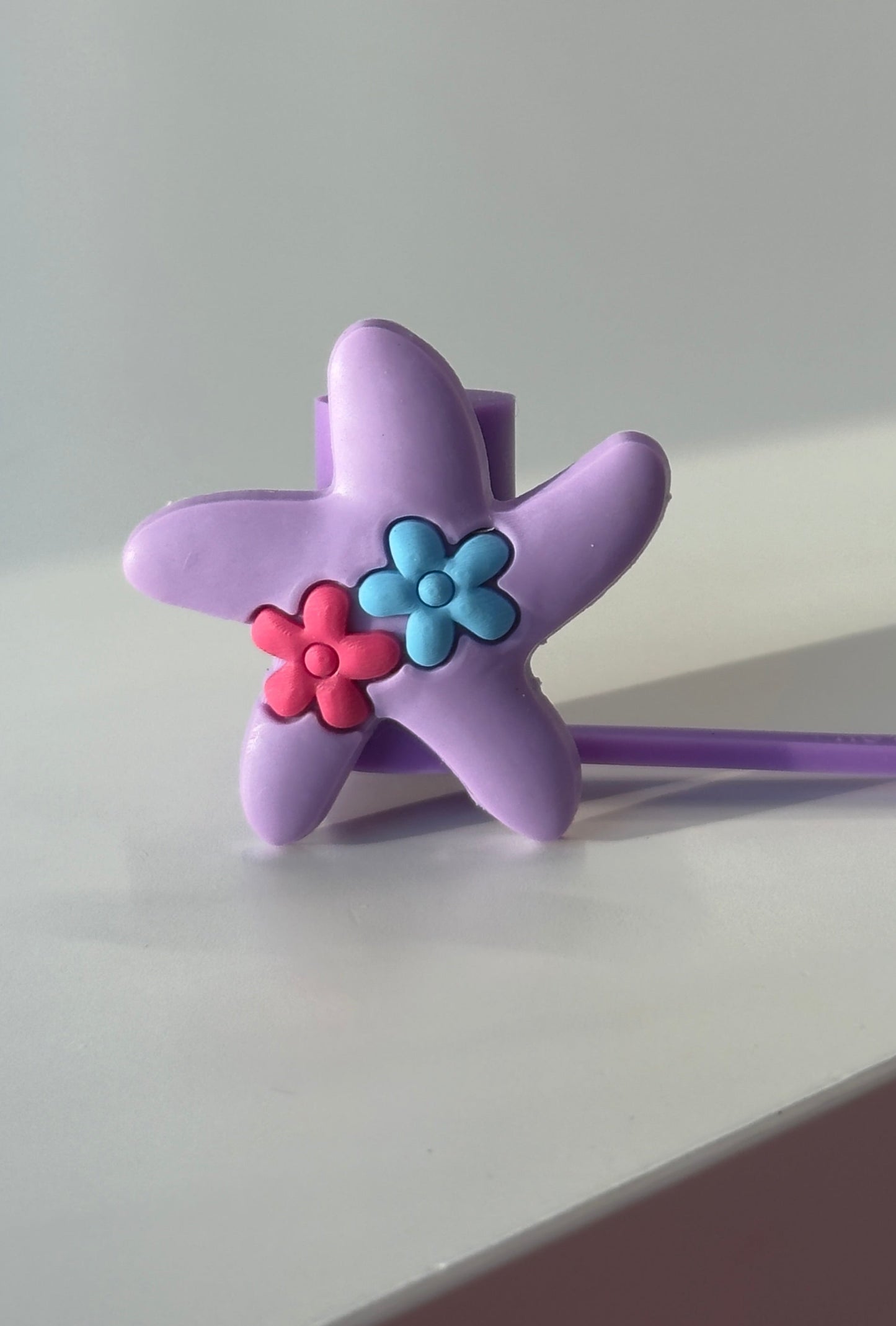 Purple Star Straw Topper
