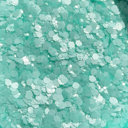 Aqua Breeze Chunky Glitter | Aqua Blue Glitter for SnowGlobe Tumblers