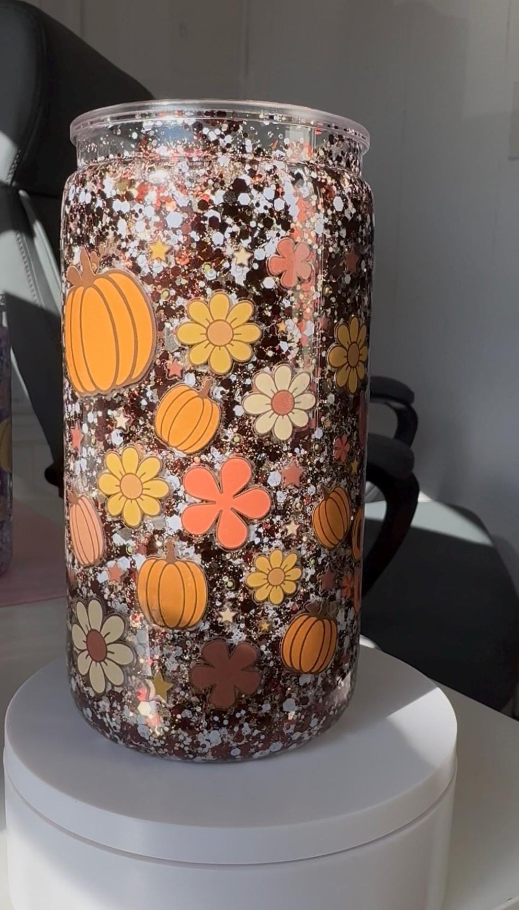 Fall Breeze & Autumn Leaves SnowGlobe Tumbler