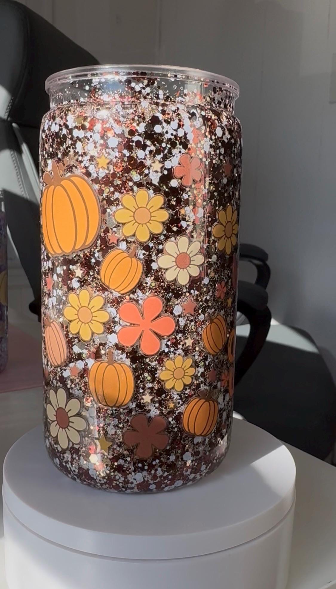 Fall Breeze & Autumn Leaves SnowGlobe Tumbler