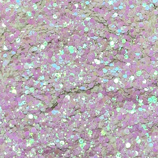 Pink Halo Chunky Glitter | White Glitter for Snowglobe Tumblers