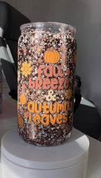 Fall Breeze & Autumn Leaves SnowGlobe Tumbler