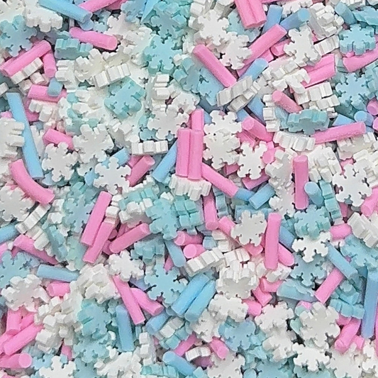 Pink & Blue Blizzard Polymer Clay Mix 5mm
