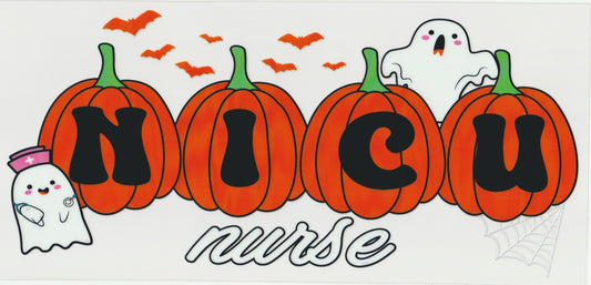 Nicu Nurse UV DTF Cup Wrap | Halloween Design | 16oz Cup Decal
