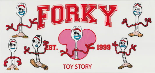 Forky UV DTF Cup Wrap | 16oz Cup Decal