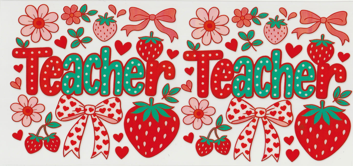 Teacher UV DTF Cup Wrap | 16oz Cup Decal