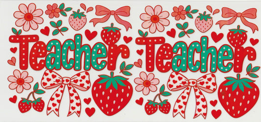 Teacher UV DTF Cup Wrap | 16oz Cup Decal