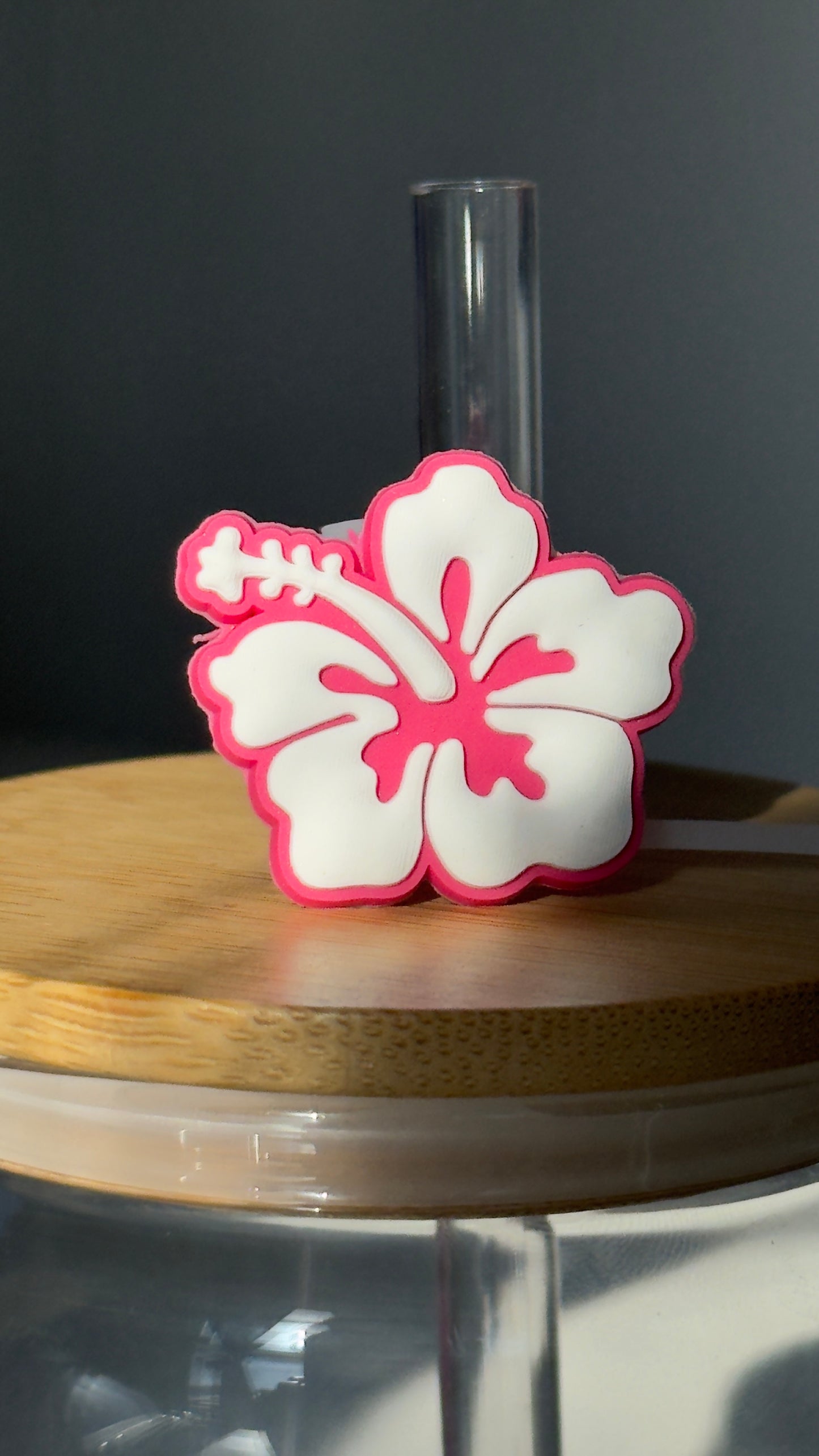 Hibiscus Flower Straw Topper