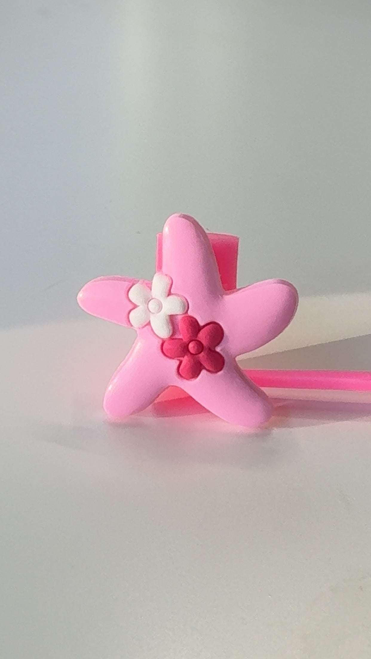 Pink Star Straw Topper