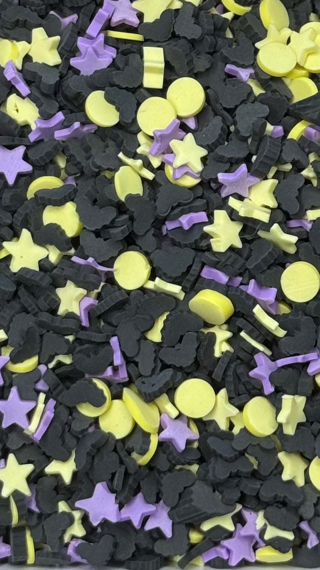Bat & Purple Stars Halloween Polymer Clay 5mm