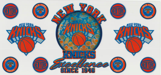 New York Knicks UV DTF Cup Wrap | 16oz Cup Decal