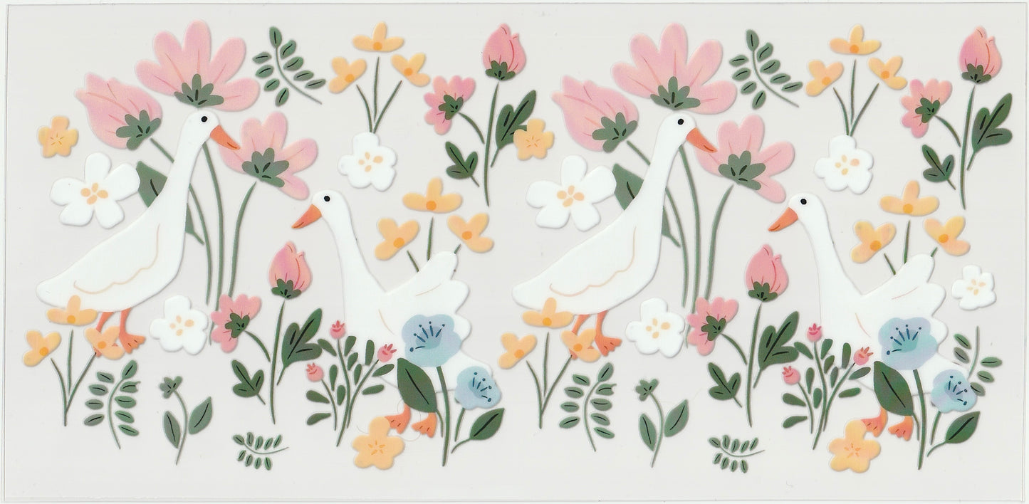 Goose and flowers