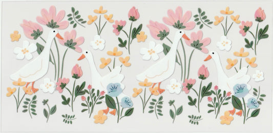 Goose and flowers