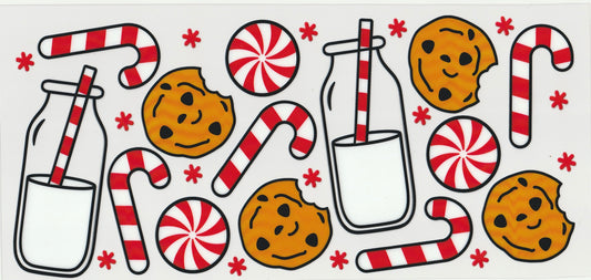 Milk and cookies II UV DTF Cup Wrap | 16oz Cup Decal