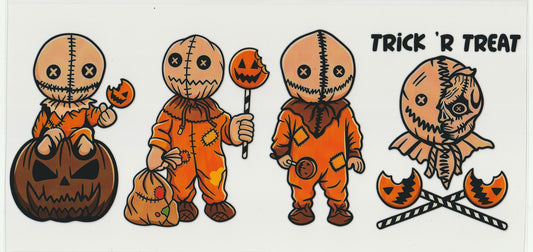 Trick ‘R Treat UV DTF Cup Wrap | Halloween Design | 16oz Cup Decal