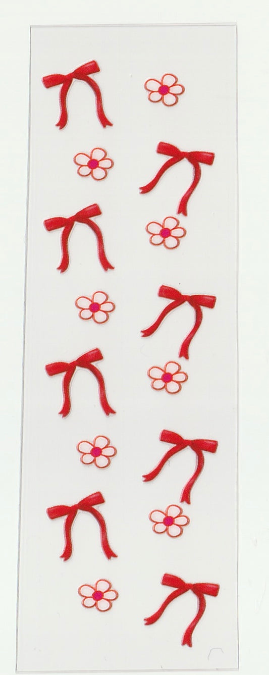 Red bows and flowers pen wrap