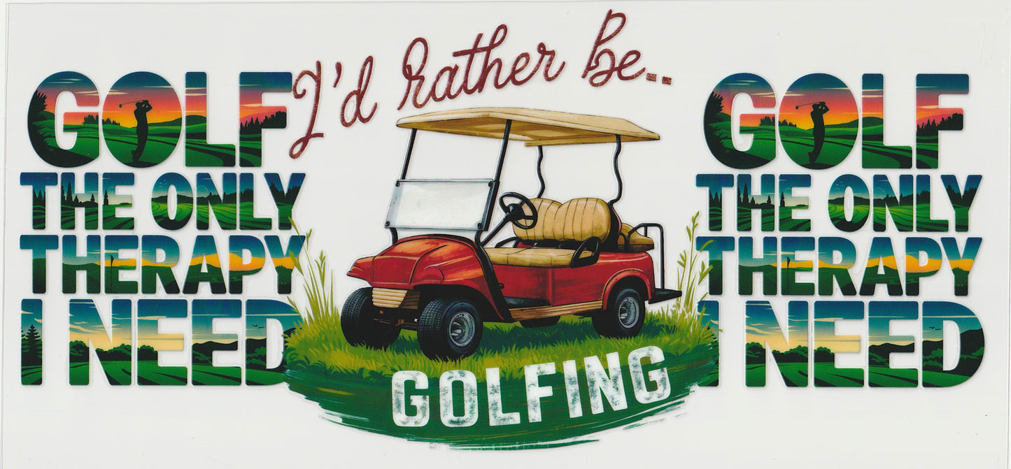 Golfing UV DTF Cup Wrap | 16oz Cup Decal