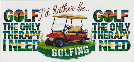 Golfing UV DTF Cup Wrap | 16oz Cup Decal