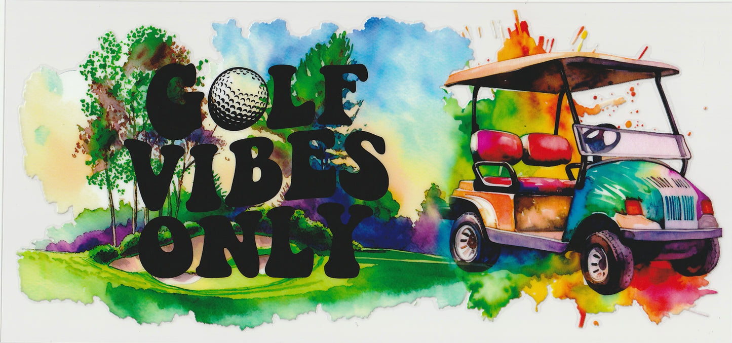 Golfing UV DTF Cup Wrap | 16oz Cup Decal
