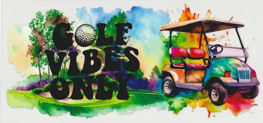 Golfing UV DTF Cup Wrap | 16oz Cup Decal