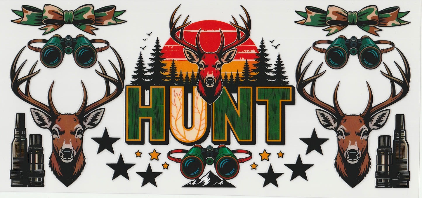 Hunting UV DTF Cup Wrap | 16oz Cup Decal