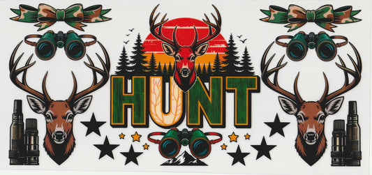 Hunting UV DTF Cup Wrap | 16oz Cup Decal