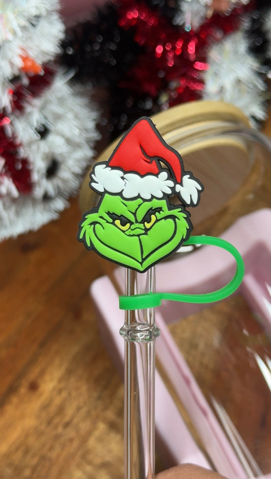 Grinch Straw Topper