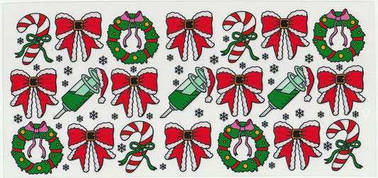 Nursemas UV DTF Cup Wrap | Christmas Design | 16oz Cup Decal