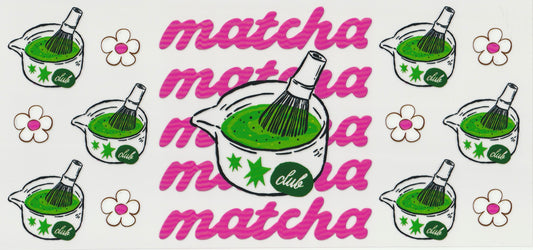 Matcha UV DTF Cup Wrap | 16oz Cup Decal