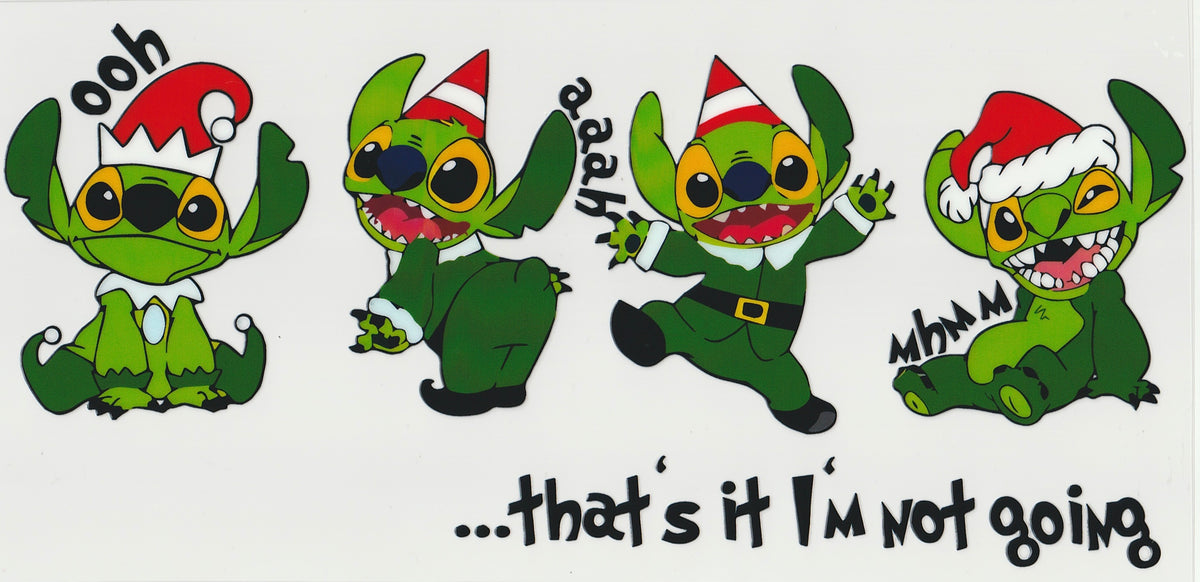 That’s It I’m Not Going UV DTF Cup Wrap | Christmas Design | 16oz Cup Decal