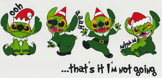 That’s It I’m Not Going UV DTF Cup Wrap | Christmas Design | 16oz Cup Decal