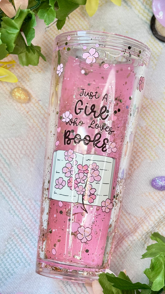 Just a girl who loves books lava tumbler