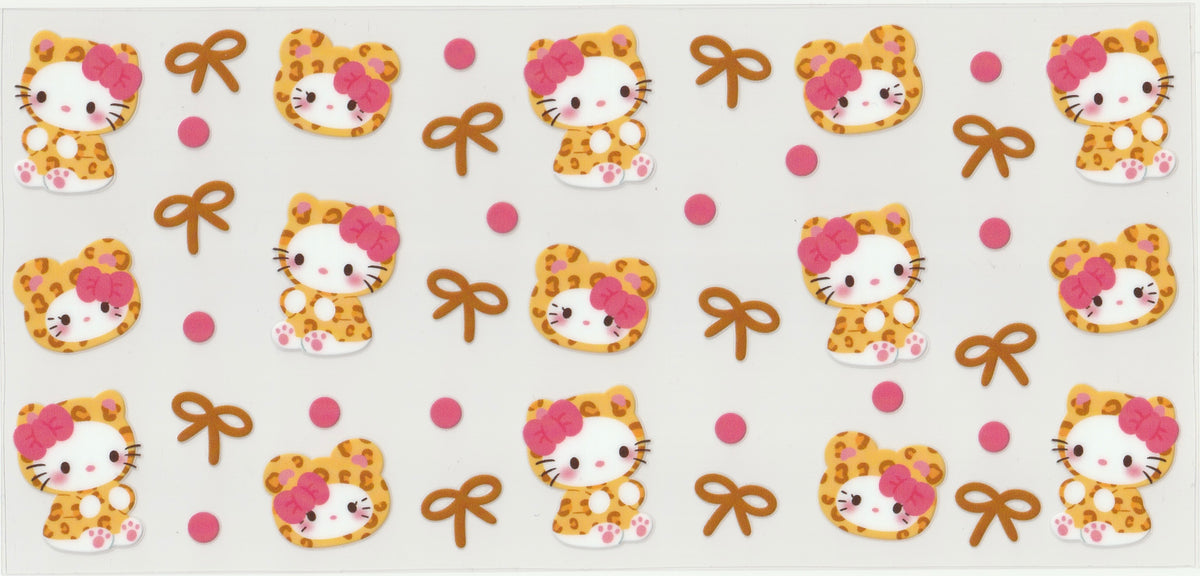Hello Kitty Cute Leopard UV DTF Cup Wrap | 16oz Cup Decal