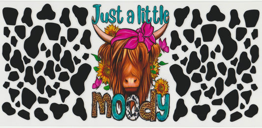 Highland Cow UV DTF Cup Wrap | 16oz Cup Decal