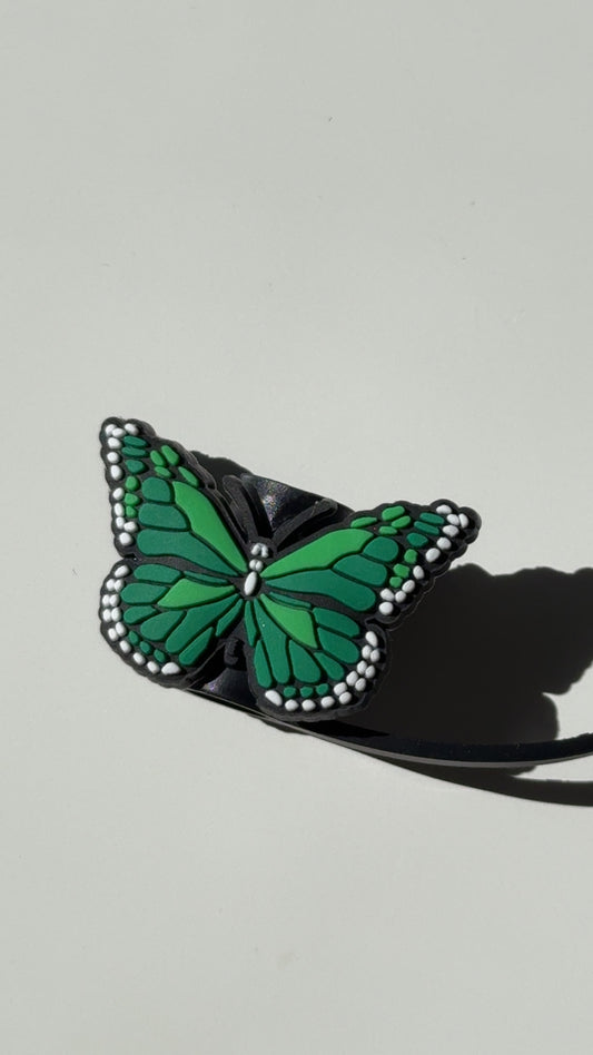 Green Butterfly Straw Topper