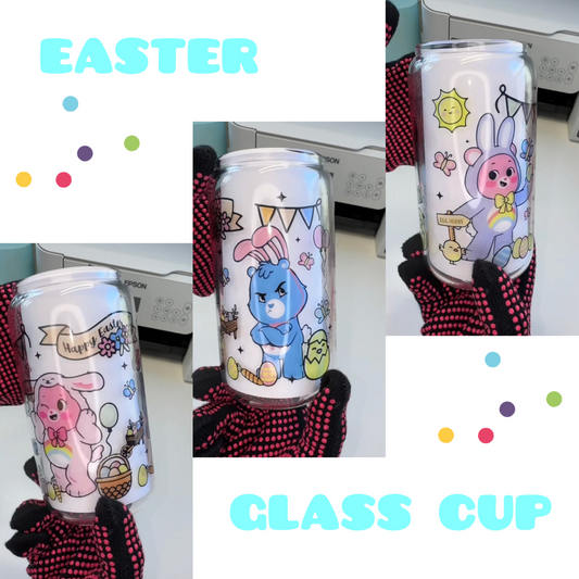 16oz Easter Glass Cup