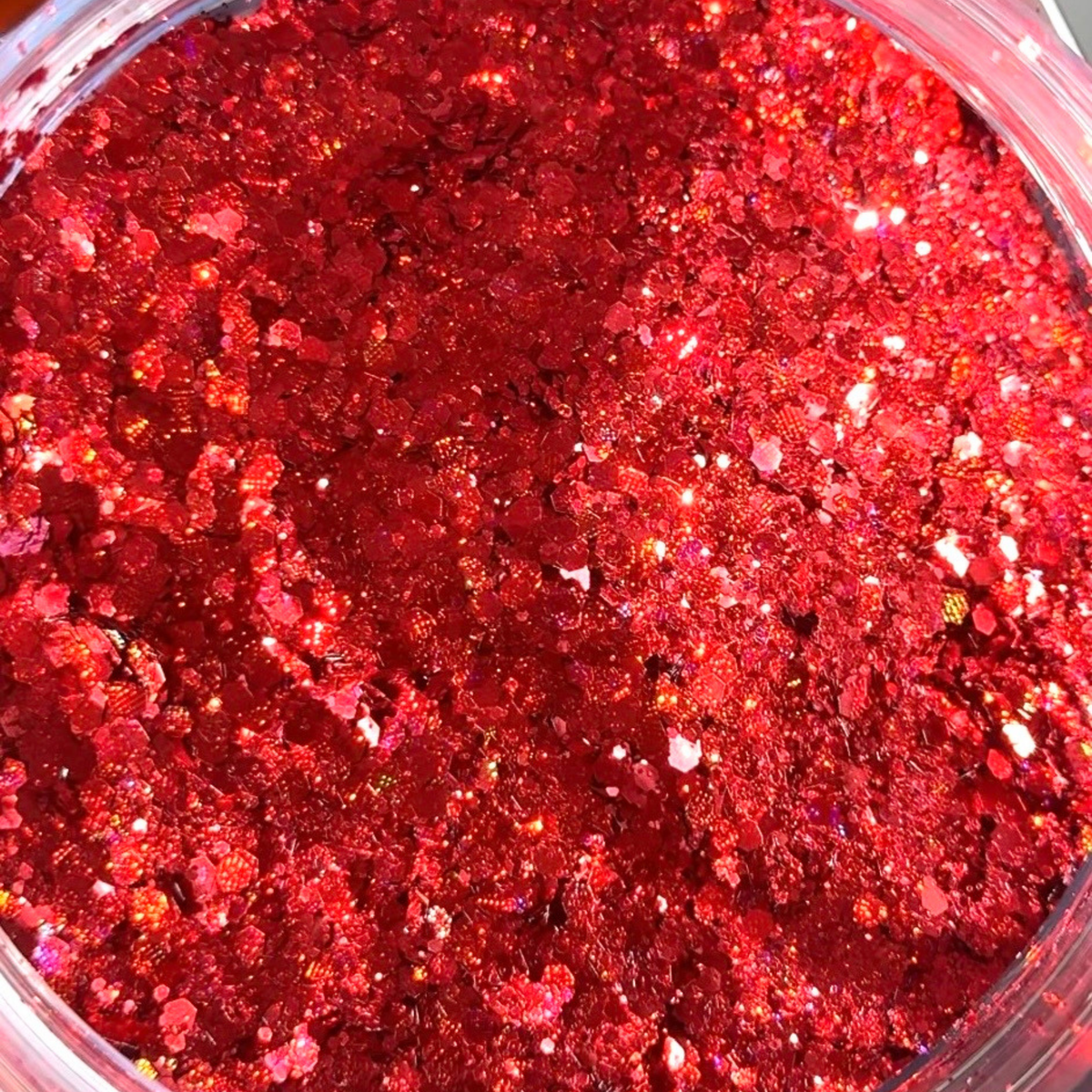 Mistletoe Chunky Glitter | Red Glitter for SnowGlobe Tumblers
