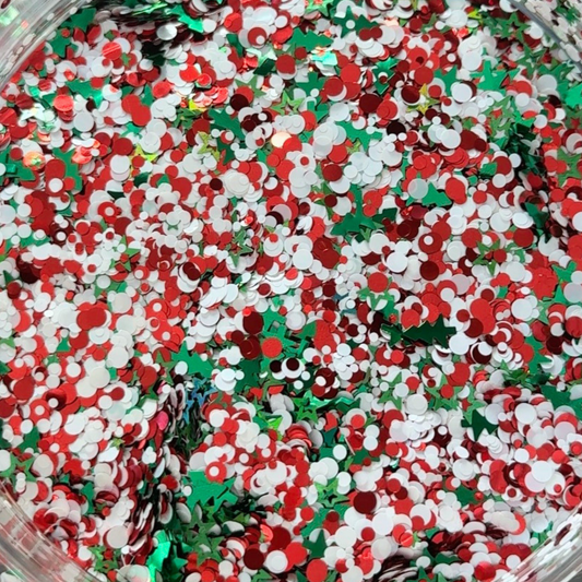 Christmas Confetti Chunky Glitter | Christmas Mix Glitter for SnowGlobe Tumblers