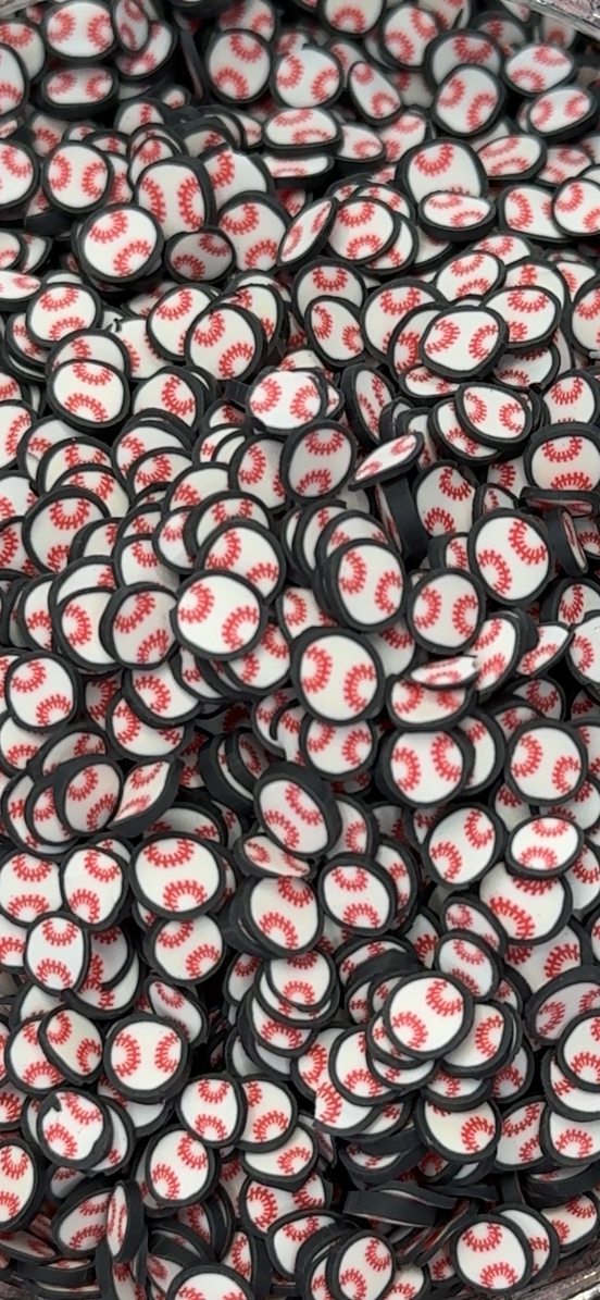 Baseball Polymer Clay 5mm