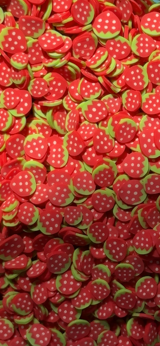 Strawberries Polymer Clay 5mm